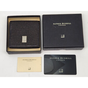 Dunhill PVC x Leather Coin Case Coin Purse Men's Dark Brown